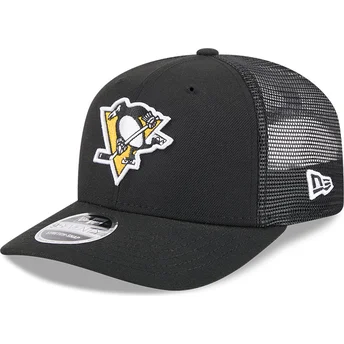 Cap zaobljena black snapback 9SEVENTY Stretch Snap Evergreen Pittsburgh Penguins NHL New Era