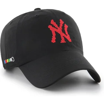 Kape zaobljena crna podesiva traka Clean Up Eight Bit Hero New York Yankees MLB 47 Brand