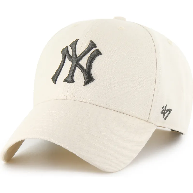 47-brand-curved-brim-mvp-new-york-yankees-mlb-beige-snapback-cap