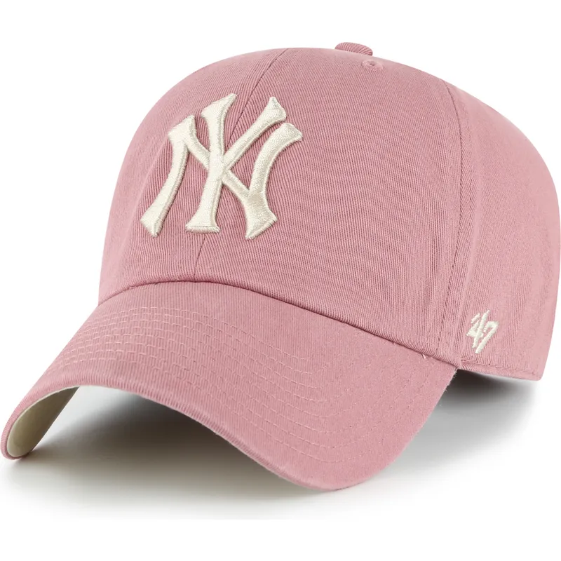 cap-zaobljena-pink-adjustable-strap-clean-up-ballpark-new-york-yankees-mlb-47-brand