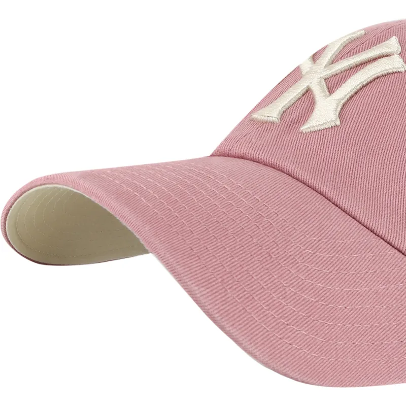 cap-zaobljena-pink-adjustable-strap-clean-up-ballpark-new-york-yankees-mlb-47-brand