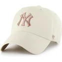 47-brand-curved-brim-clean-up-ballpark-mojave-new-york-yankees-mlb-beige-adjustable-cap