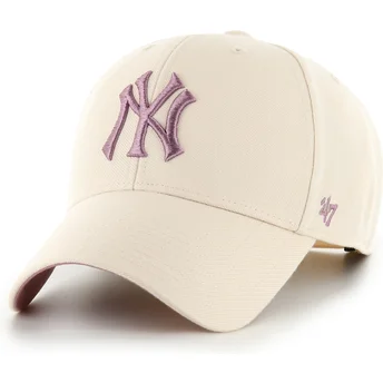 Kapa zaobljena bež snapback MVP Ballpark New York Yankees MLB 47 Brand