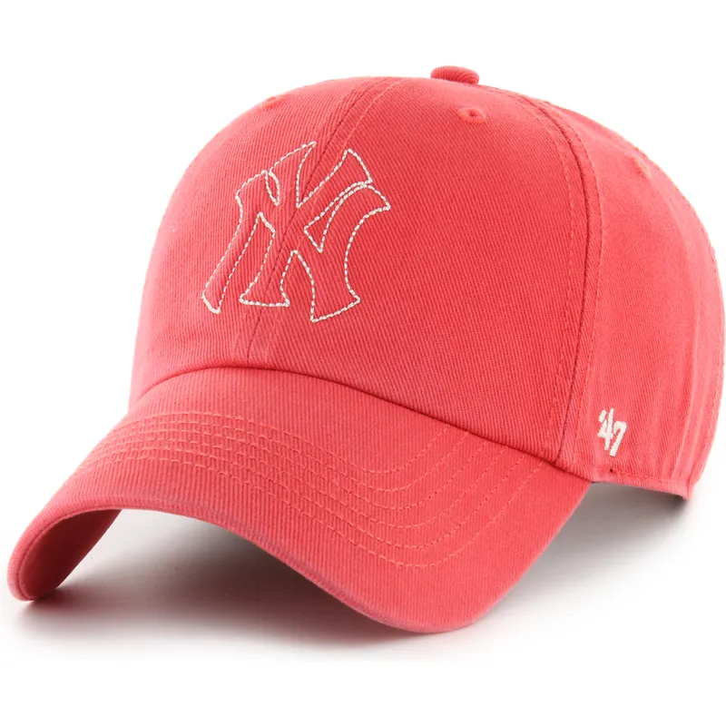 cap-zaobljena-red-adjustable-strap-clean-up-trailer-new-york-yankees-mlb-47-brand cap-zaobljena-red-adjustable-strap-clean-up-trailer-new-york-yankees-mlb-47-brand