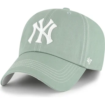 Kape zaobljena zelena podesiva traka Clean Up Contrast Stitch New York Yankees MLB 47 Brand