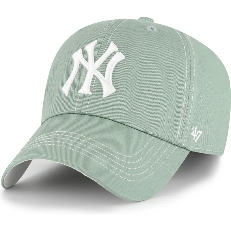 cap-zaobljena-green-adjustable-strap-clean-up-contrast-stitch-new-york-yankees-mlb-47-brand