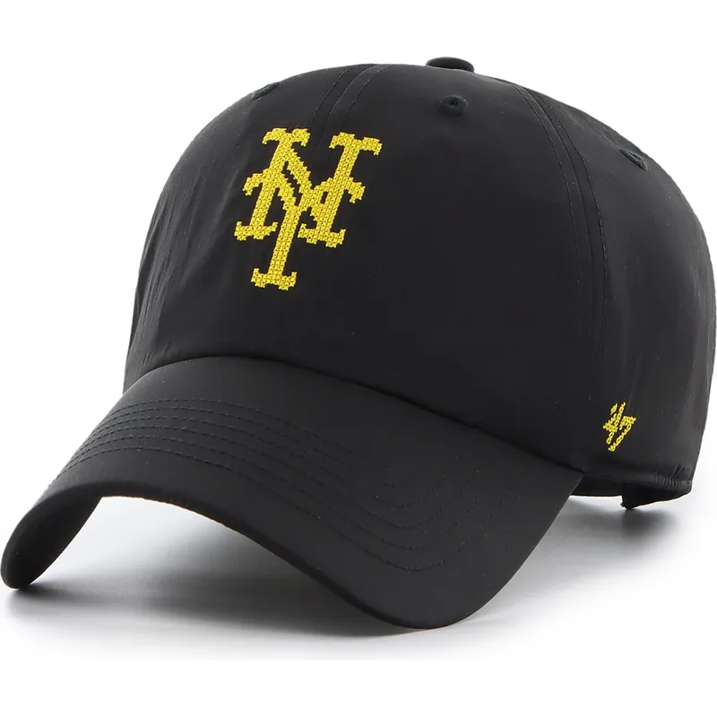 kapa-zaobljena-crna-podesiv-clean-up-eight-bit-hero-new-york-mets-mlb-47-brand