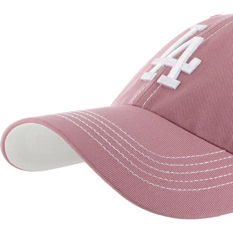 kapa-zaobljena-ruzicasta-podesiv-clean-up-contrast-stitch-los-angeles-dodgers-mlb-47-brand