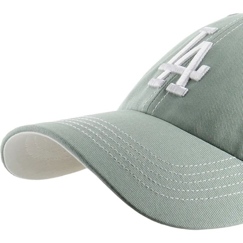 kape-zaobljena-zelena-podesiva-traka-clean-up-contrast-stitch-los-angeles-dodgers-mlb-47-brand