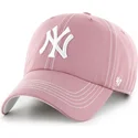 cap-zaobljena-pink-adjustable-strap-clean-up-contrast-stitch-new-york-yankees-mlb-47-brand