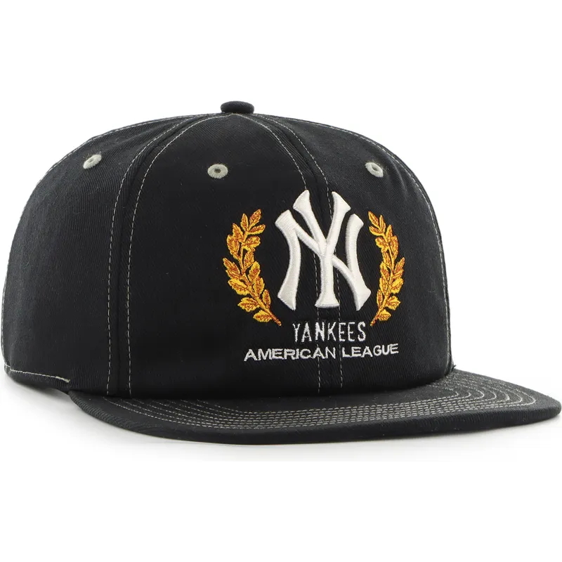 47-brand-flat-brim-captain-rl-keepsake-new-york-yankees-mlb-black-snapback-cap