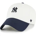 cap-zaobljena-beige-adjustable-strap-clean-up-contemporary-two-tone-new-york-yankees-mlb-47-brand