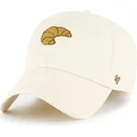 47-brand-curved-brim-croissant-cookie-clean-up-food-base-runner-icon-beige-adjustable-cap