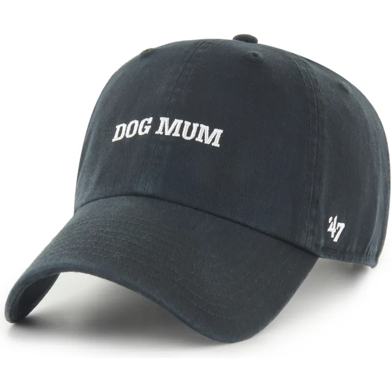 kapa-zaobljena-crna-podesiv-dog-mum-phrase-clean-up-base-runner-icon-47-brand
