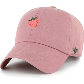 Kapa zaobljena ružičasta podesiv Strawberry Fruit Clean Up Base Runner Icon 47 Brand