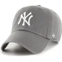 kapa-zaobljena-siva-podesiv-clean-up-no-loop-label-new-york-yankees-mlb-47-brand