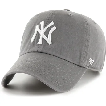 Kapa zaobljena siva podesiv Clean Up No Loop Label New York Yankees MLB 47 Brand