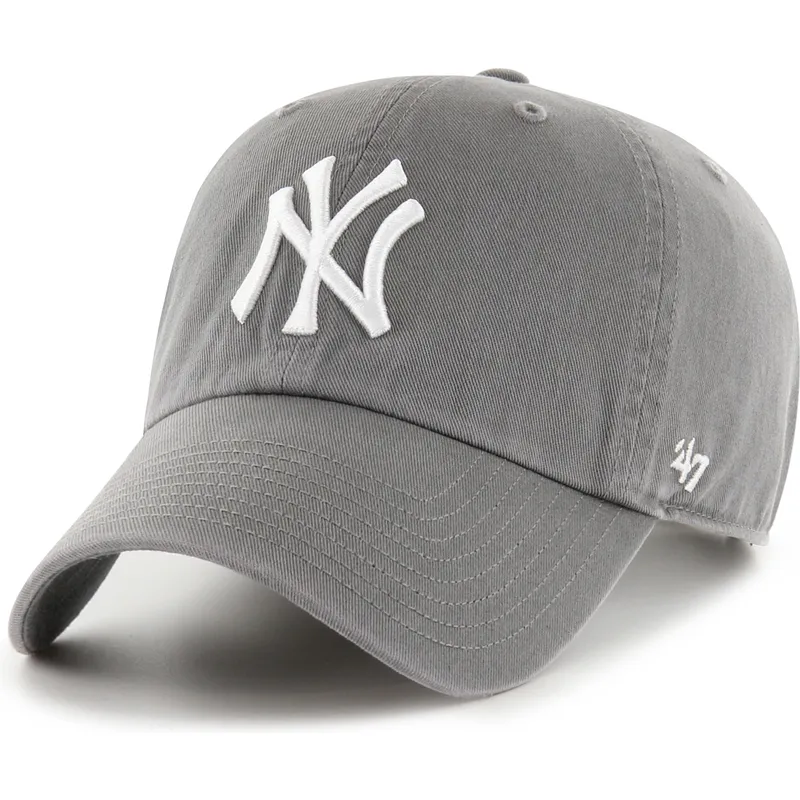 kapa-zaobljena-siva-podesiv-clean-up-no-loop-label-new-york-yankees-mlb-47-brand kapa-zaobljena-siva-podesiv-clean-up-no-loop-label-new-york-yankees-mlb-47-brand