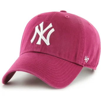 Kapa zaobljena crvena podesiv Clean Up Galaxy New York Yankees MLB 47 Brand