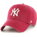 cap-zaobljena-red-adjustable-strap-clean-up-new-york-yankees-mlb-47-brand