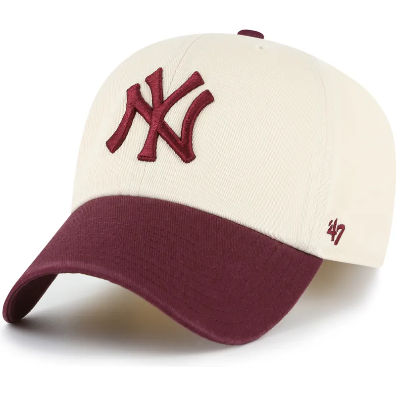 kapa-zaobljena-bez-podesiv-clean-up-two-tone-no-loop-label-new-york-yankees-mlb-47-brand