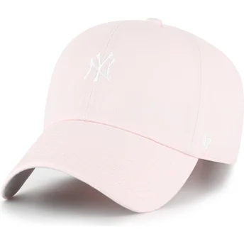 Kape zaobljena ružičasta podesiva traka Clean Up Base Runner New York Yankees MLB 47 Brand