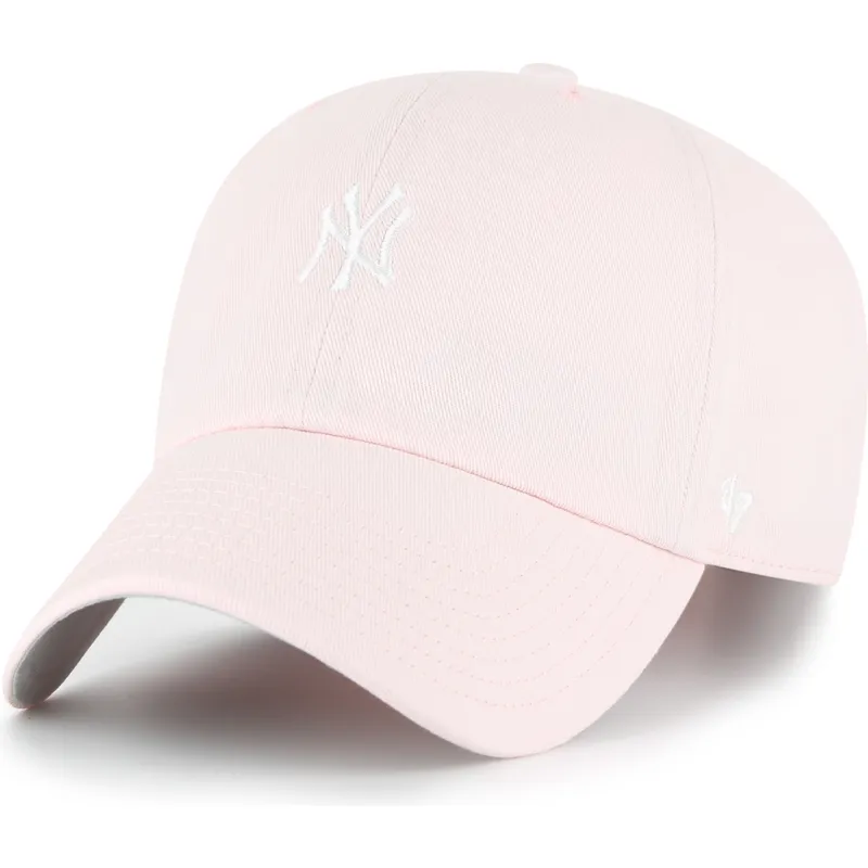 cap-zaobljena-pink-adjustable-strap-claro-clean-up-base-runner-new-york-yankees-mlb-47-brand