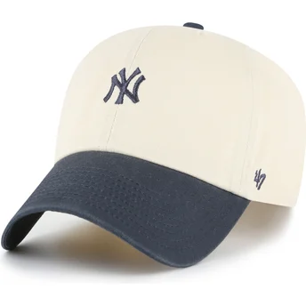 Cap zaobljena beige adjustable strap Clean Up Base Runner Two Tone New York Yankees MLB 47 Brand