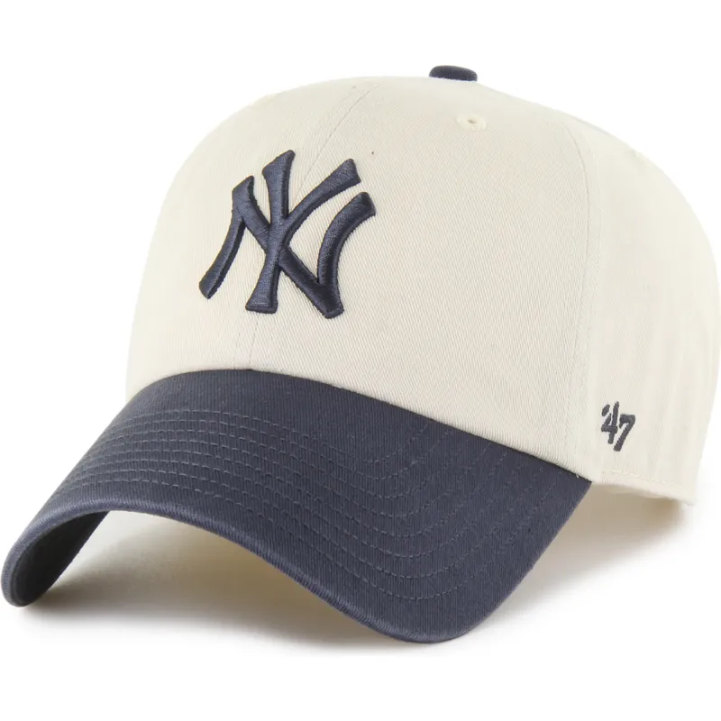 kapa-zaobljena-bez-podesiv-clean-up-two-tone-no-loop-label-new-york-yankees-mlb-47-brand