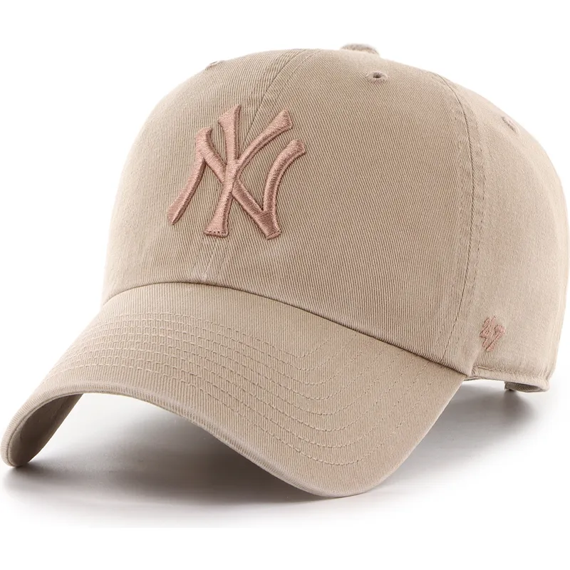 kapa-zaobljena-smeda-podesiv-clean-up-no-loop-label-new-york-yankees-mlb-47-brand