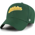 kape-zaobljena-zelena-podesiva-traka-mvp-ballpark-script-shot-oakland-athletics-mlb-47-brand