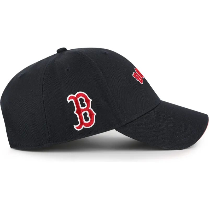 cap-zaobljena-navy-blue-adjustable-strap-mvp-ballpark-script-shot-boston-red-sox-mlb-47-brand