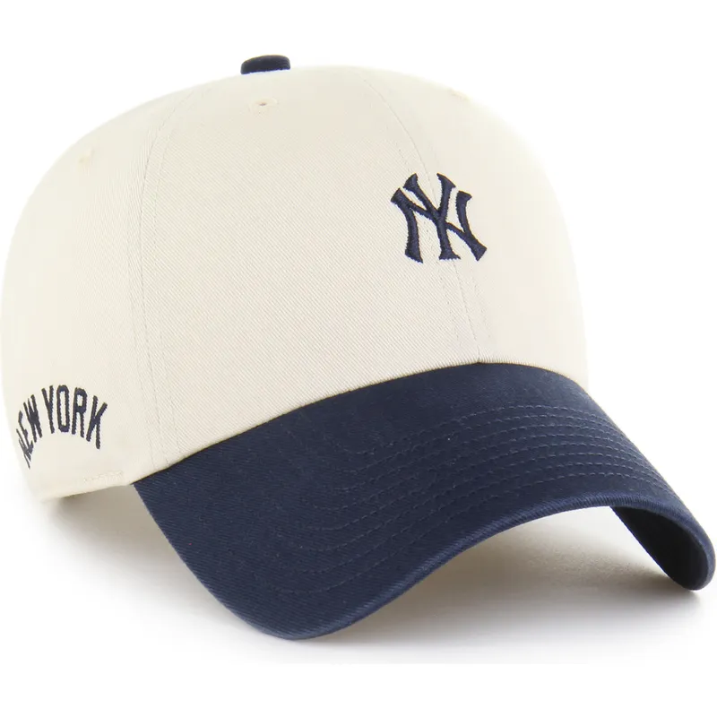 cap-zaobljena-beige-adjustable-strap-clean-up-base-runner-sure-shot-two-tone-new-york-yankees-mlb-47-brand cap-zaobljena-beige-adjustable-strap-clean-up-base-runner-sure-shot-two-tone-new-york-yankees-mlb-47-brand
