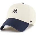 cap-zaobljena-beige-adjustable-strap-clean-up-base-runner-sure-shot-two-tone-new-york-yankees-mlb-47-brand