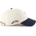 cap-zaobljena-beige-adjustable-strap-clean-up-base-runner-sure-shot-two-tone-new-york-yankees-mlb-47-brand