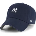 cap-zaobljena-navy-blue-adjustable-strap-clean-up-base-runner-new-york-yankees-mlb-47-brand
