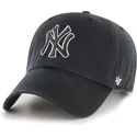 kapa-zaobljena-crna-podesiv-clean-up-no-loop-label-new-york-yankees-mlb-47-brand