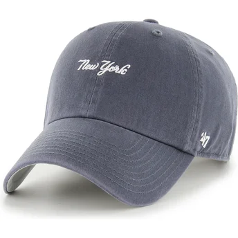 Cap zaobljena navy blue adjustable strap Clean Up Base Runner Script New York Yankees MLB 47 Brand
