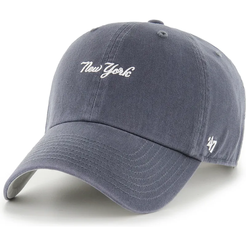 kapa-zaobljena-mornarsko-plava-podesiv-clean-up-base-runner-script-new-york-yankees-mlb-47-brand