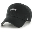 kape-zaobljena-crna-podesiva-traka-clean-up-base-runner-script-new-york-yankees-mlb-47-brand