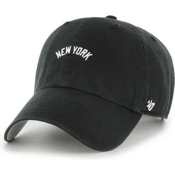 Kape zaobljena crna podesiva traka Clean Up Base Runner Script New York Yankees MLB 47 Brand