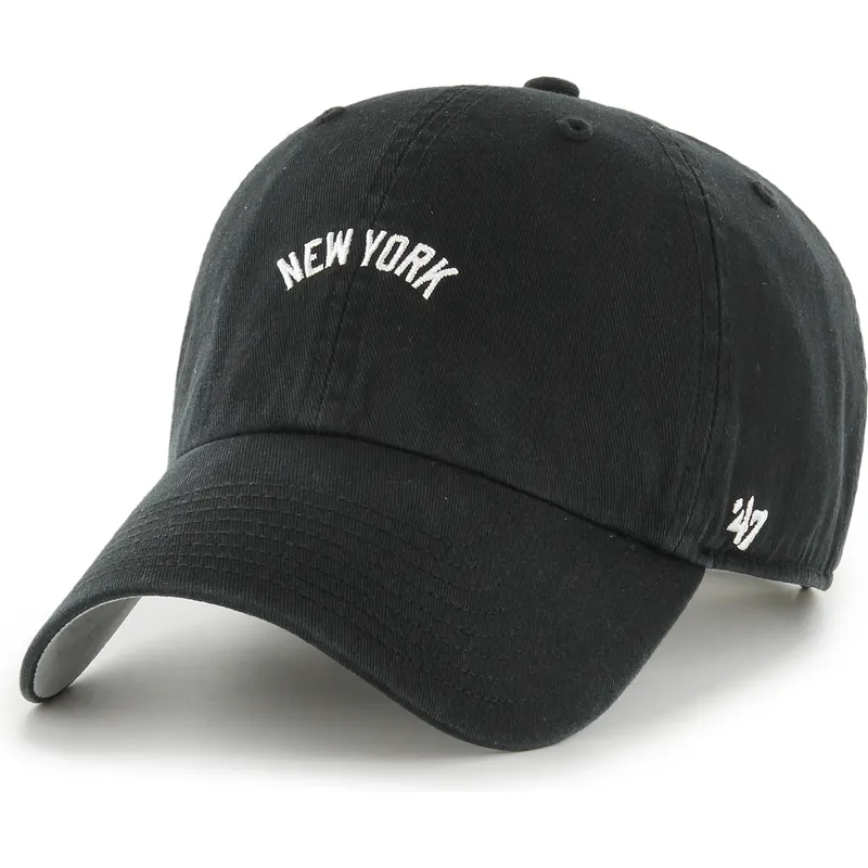 cap-zaobljena-black-adjustable-strap-clean-up-base-runner-script-new-york-yankees-mlb-47-brand cap-zaobljena-black-adjustable-strap-clean-up-base-runner-script-new-york-yankees-mlb-47-brand