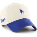 cap-zaobljena-beige-adjustable-strap-clean-up-base-runner-sure-shot-two-tone-los-angeles-dodgers-mlb-47-brand