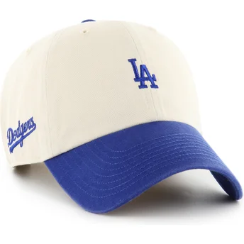 Kapa zaobljena bež podesiva traka Clean Up Base Runner Sure Shot Two Tone Los Angeles Dodgers MLB 47 Brand