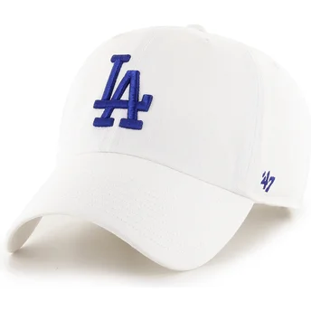 Kapa zaobljena bijela podesiva traka Clean Up Los Angeles Dodgers MLB 47 Brand
