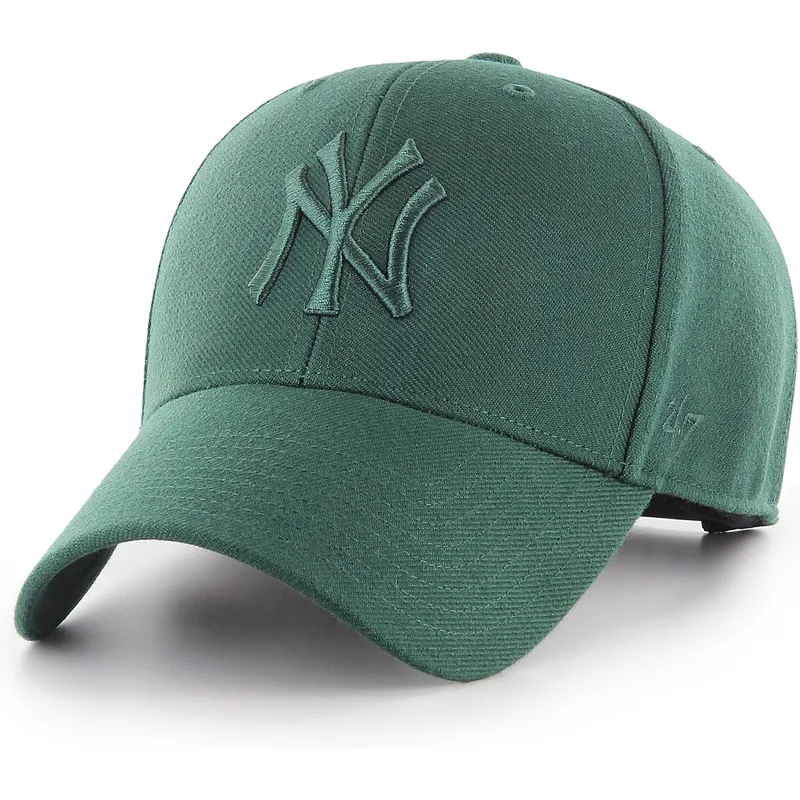 47-brand-curved-brim-green-logo-mvp-new-york-yankees-mlb-green-snapback-cap