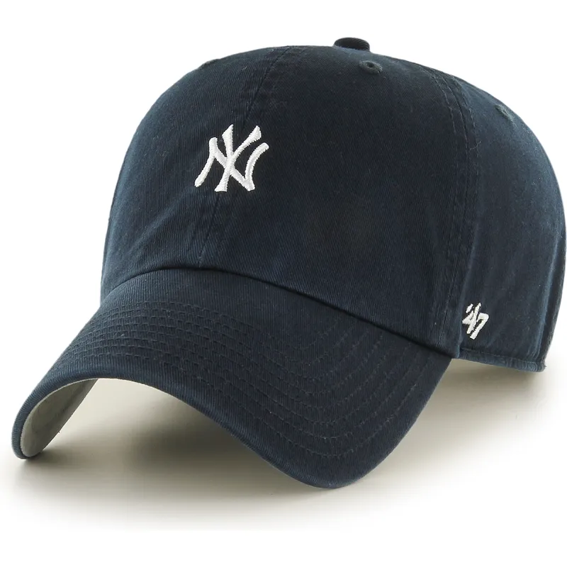 cap-zaobljena-navy-blue-adjustable-strap-clean-up-base-runner-mini-new-york-yankees-mlb-47-brand