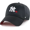 47-brand-curved-brim-clean-up-with-love-new-york-yankees-mlb-black-adjustable-cap