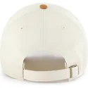 cap-zaobljena-beige-adjustable-strap-marron-clean-up-mini-script-suede-visor-boston-red-sox-mlb-47-brand