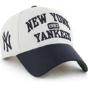 47-brand-curved-brim-mvp-broke-line-new-york-yankees-mlb-beige-and-navy-blue-adjustable-cap